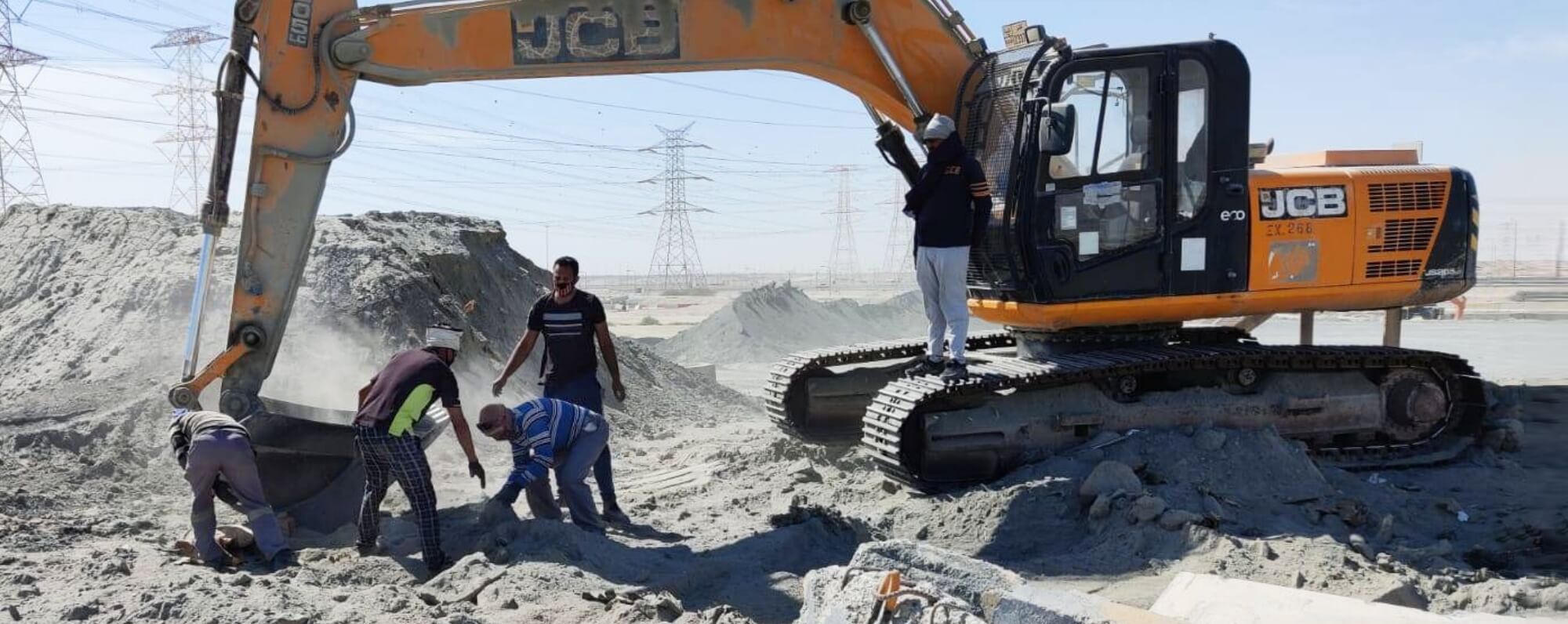Lusail stadium workers in 2021